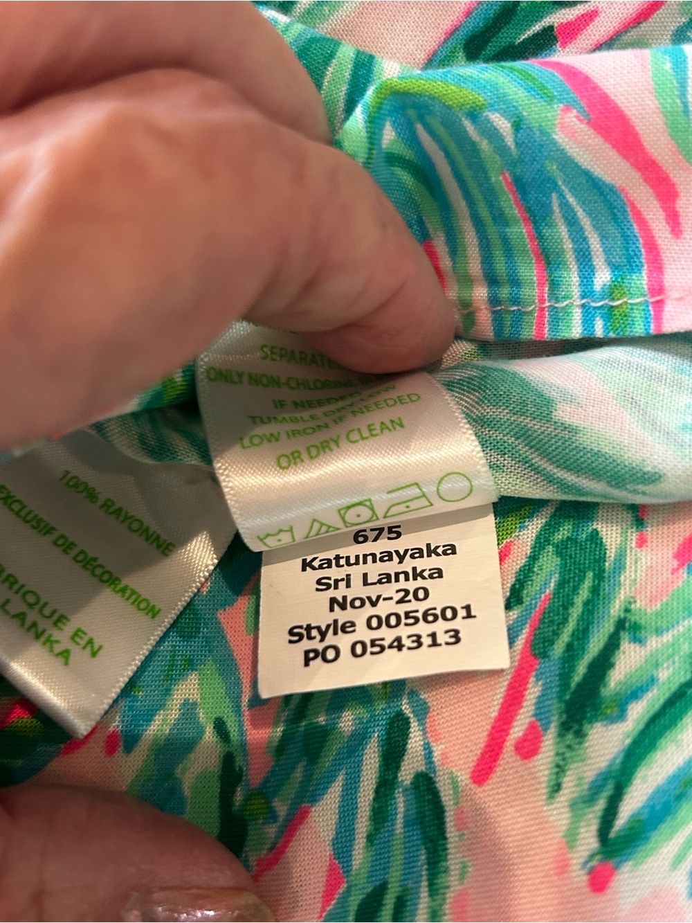 Lilly Pulitzer Hollie Tunic Dress Pink Blossom Suite Views Palm Print NWT L - Picture 7 of 7